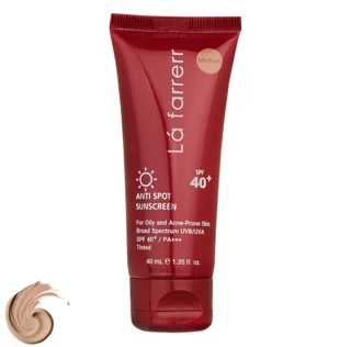 کرم ضدآفتاب و ضدلک رنگی لافارر مدل SPF40-Medium، مناسب پوست‌های چرب، حجم 40 میلی‌لیتر